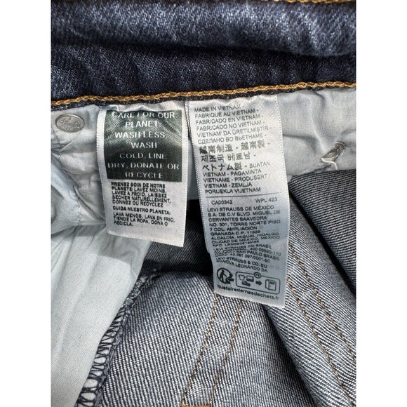 Levis Ribcage Straight Ankle Jeans Womens 27x29 Blue Button Fly High Rise Denim - Picture 5 of 12